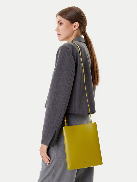 Calvin Klein Torebka Line Ns Crossbody Lth Bag LV04F3005G Zielony