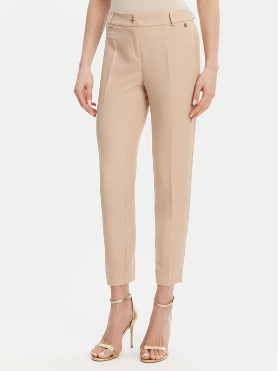 Maryley Maryley Pantaloni din material 25EB52Z/M24/43PG Bej Regular Fit