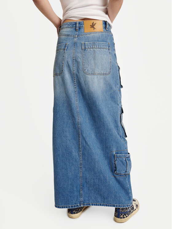 One Teaspoon One Teaspoon Fustă de blugi 90's 26248 Albastru Regular Fit