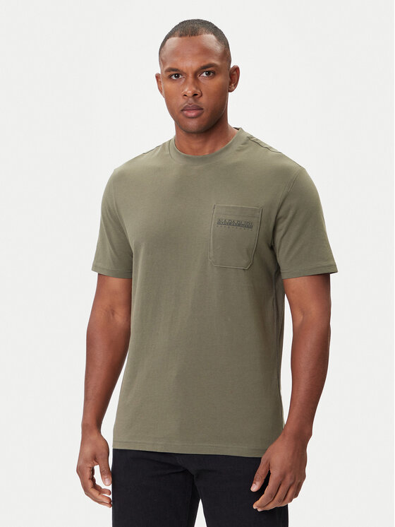 Napapijri Napapijri Tricou S-Fanes NP0A88SE Verde Regular Fit