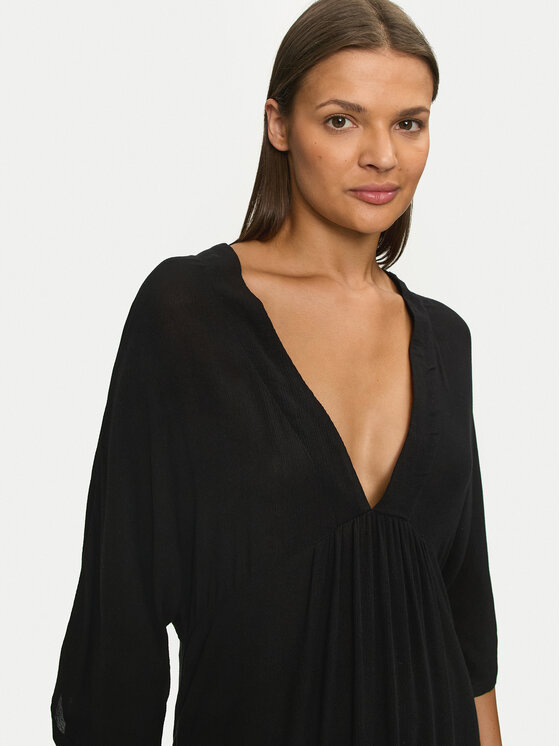 Roxy Roxy Плажна рокля Seaside Sky ERJX603386 Черен Regular Fit