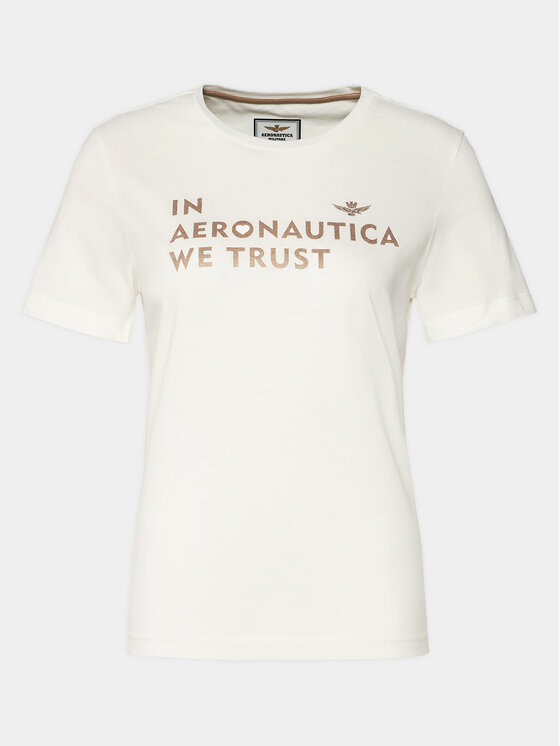 Aeronautica Militare Aeronautica Militare Tričko 241TS2233DJ510 Béžová Regular Fit