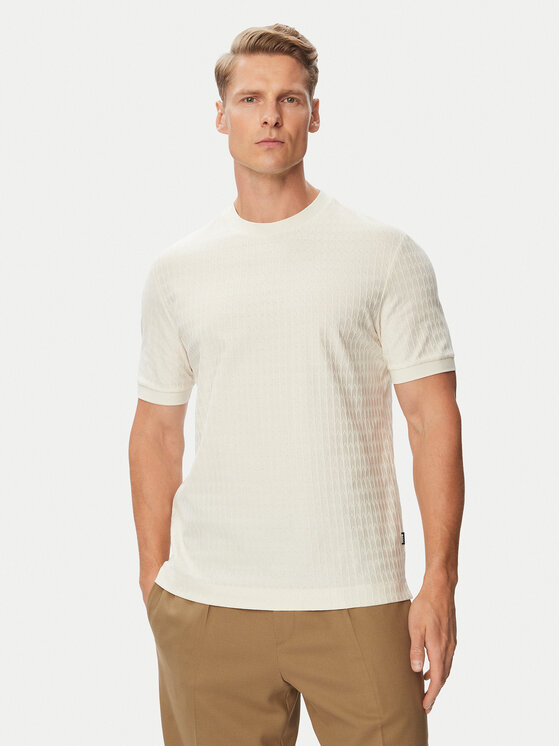 BOSS BOSS Tricou H-Thompson 321 50567970 Crem Regular Fit