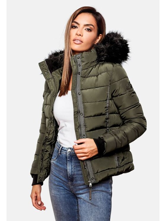 Navahoo Navahoo Kurtka zimowa Miamor Zielony Casual Fit