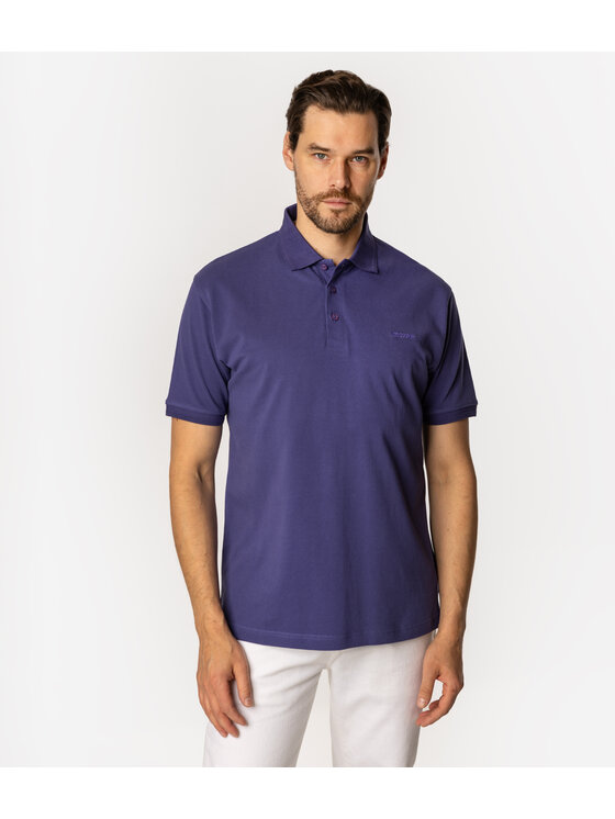 Lee Cooper Lee Cooper Polo TOMO 5055 Fioletowy Regular Fit