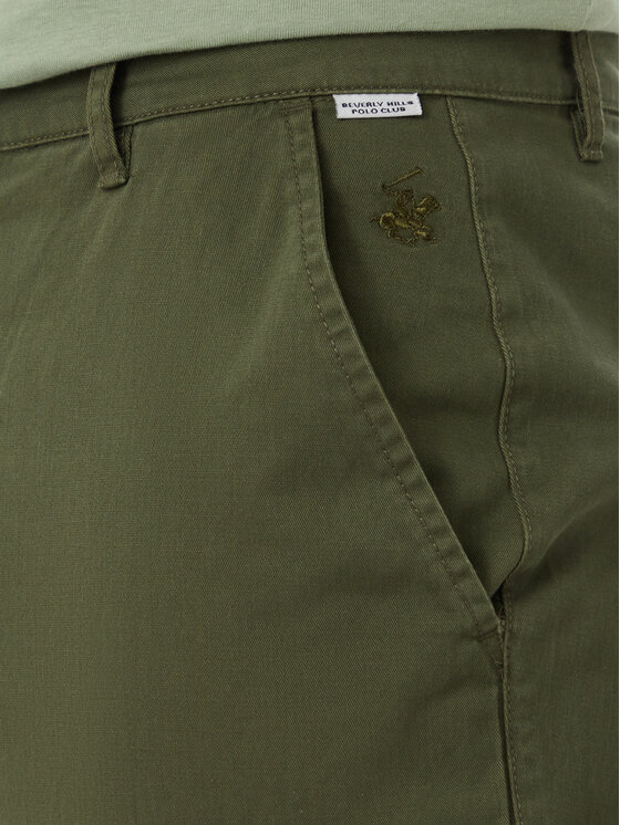 Beverly Hills Polo Club Beverly Hills Polo Club Kalhoty z materiálu P-SS26M -T450313 Zelená Regular Fit