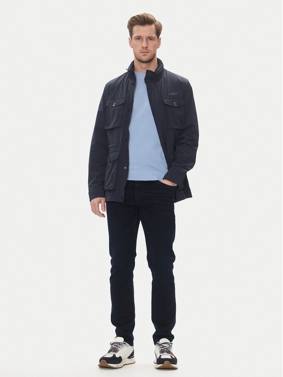 Aeronautica Militare Aeronautica Militare Bunda pro přechodné období 251AB2217CT3264 Tmavomodrá Regular Fit