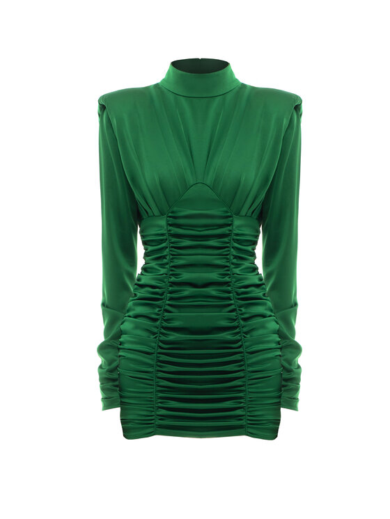 sax35th sax35th Sukienka koktajlowa VALERIA Zielony Slim Fit