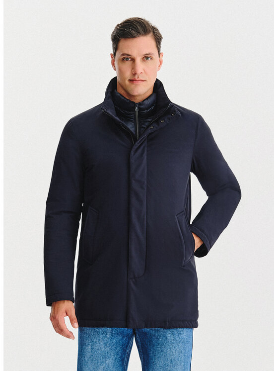 Pako Lorente Pako Lorente Kurtka przejściowa P25WF-5X-013 Granatowy Classic Fit