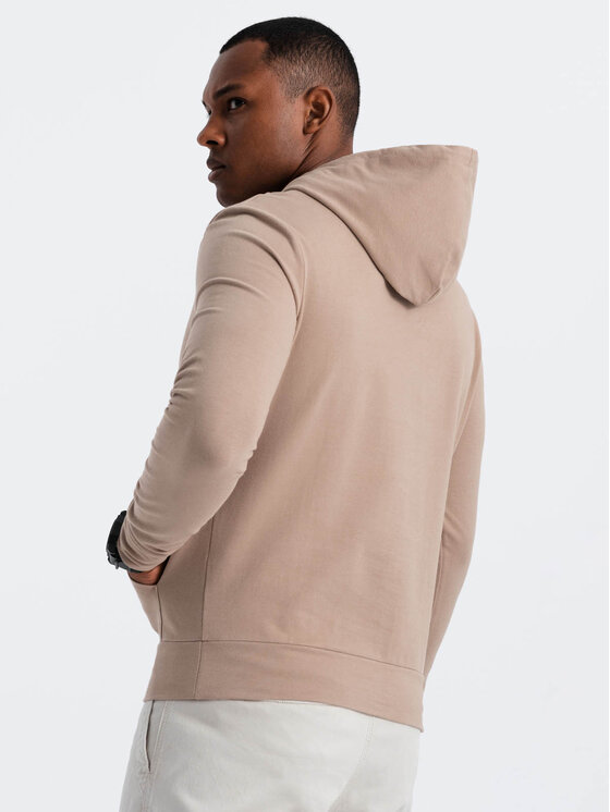 Ombre Ombre Mikina OM-SSNZ-0162 Hnědá Regular Fit