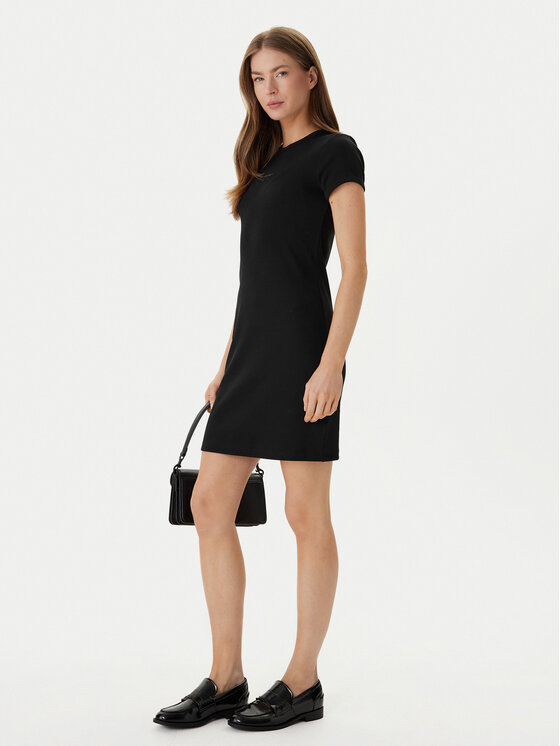 Calvin Klein Jeans Calvin Klein Jeans Kleid für den Alltag Monologo Baby LV047F241G Schwarz Slim Fit