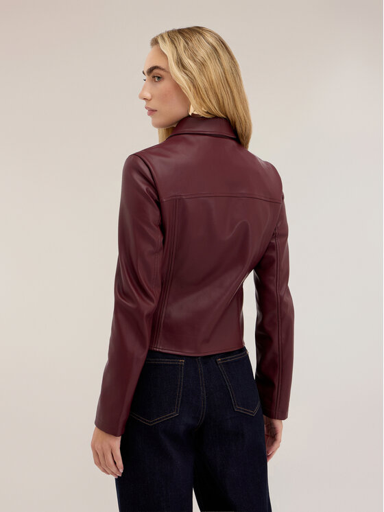 Motivi Motivi Giacca in similpelle R037Q001176N039 Bordeaux Slim Fit