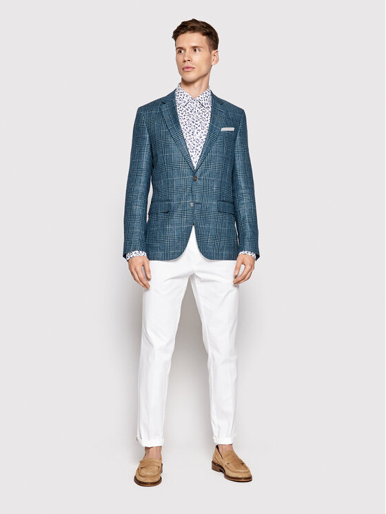 Giacca da abito H-Hutson_222 50473719 Blu Slim Fit...
