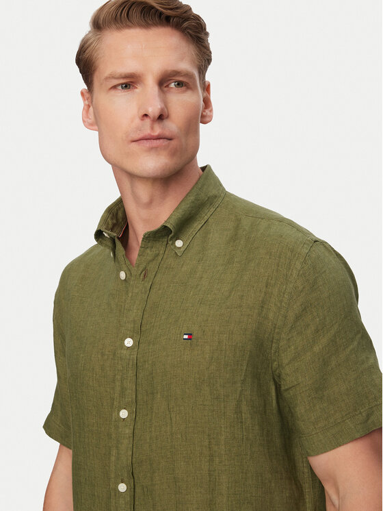 Tommy Hilfiger Tommy Hilfiger Πουκάμισο MW0MW41531 Σκούρο πράσινο Regular Fit