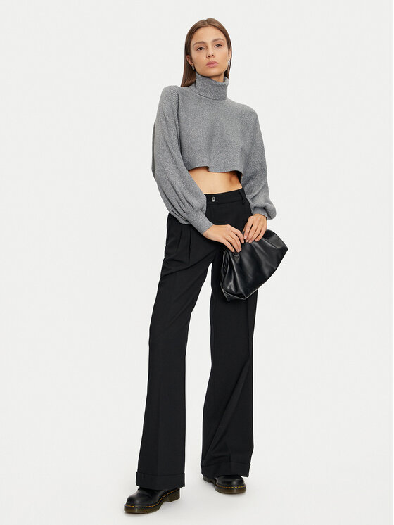 Pieces Pieces Rollkragenpullover Rue 17153430 Grau Regular Fit