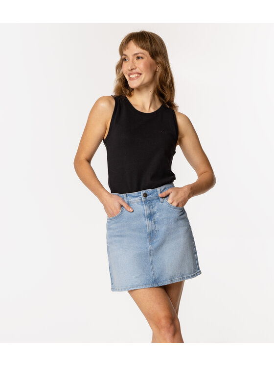 Lee Cooper Lee Cooper Spódnica jeansowa LUCKY 3120 Niebieski Regular Fit