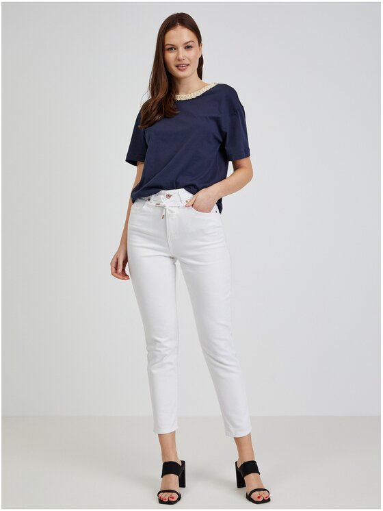 Orsay Orsay Jeansy 314091-000000__40 Biały Slim Fit