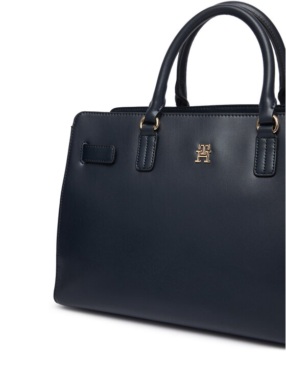 Tommy Hilfiger Tommy Hilfiger Táska Th Joy Satchel Corp AW0AW19318 Sötétkék