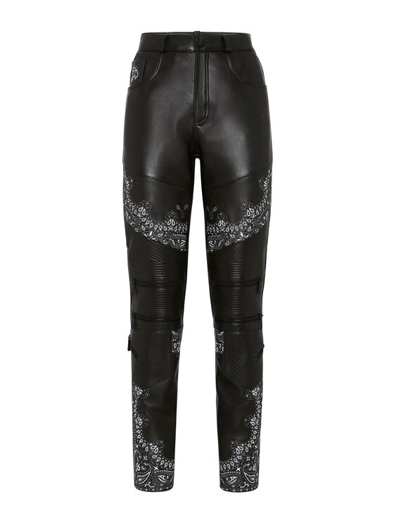 PHILIPP PLEIN PHILIPP PLEIN Pantaloni di pelle 8925 Nero