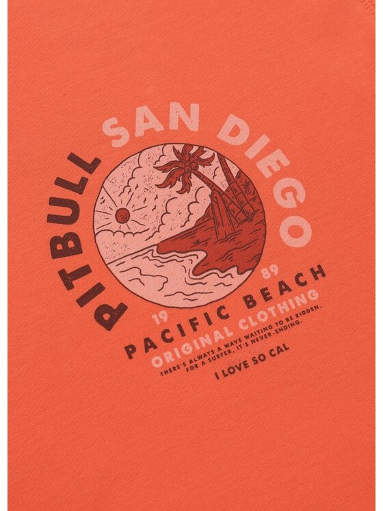 PITBULL PITBULL Bluza PLANET SURF Pomarańczowy Regular Fit