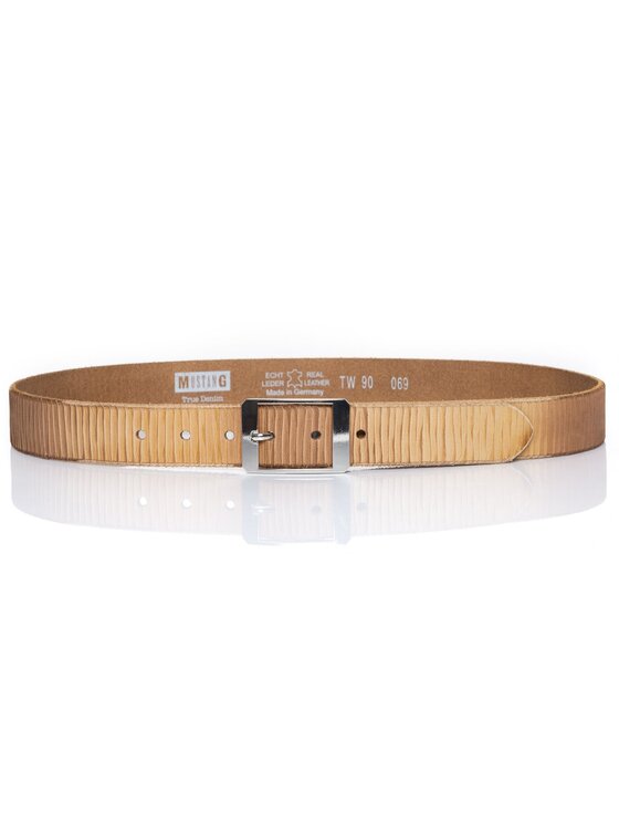 Mustang Mustang Pasek Męski BELT Beżowy