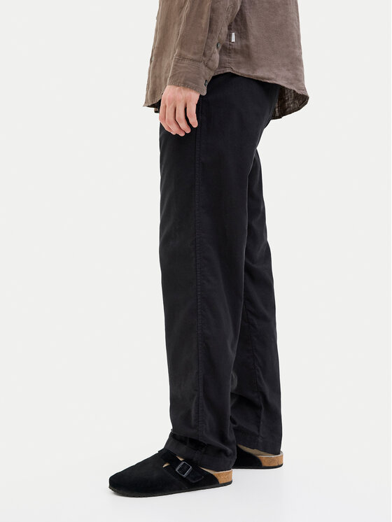 Jack & Jones Jack & Jones Bavlnené nohavice Kane 12274977 Čierna Relaxed Fit