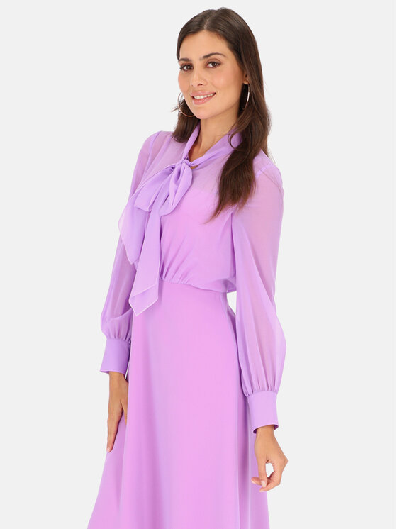L’AF L’AF Sukienka koktajlowa Jenni Fioletowy Slim Fit