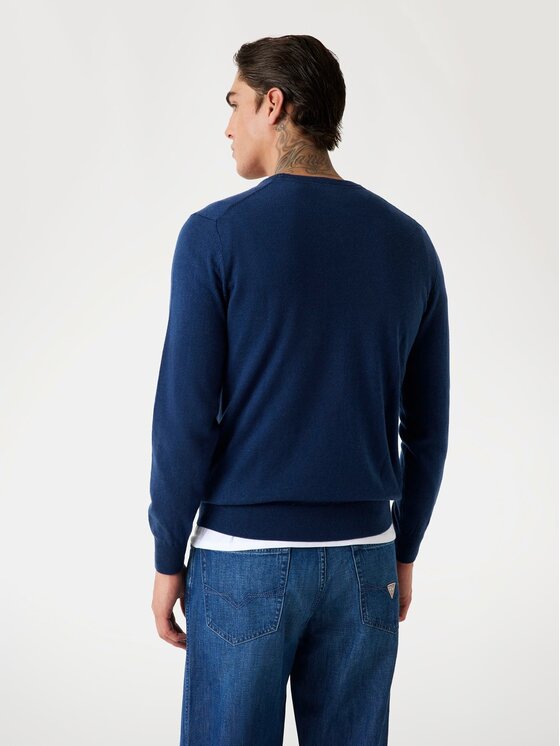 Guess Guess Sweter 176375 Niebieski Classic Fit