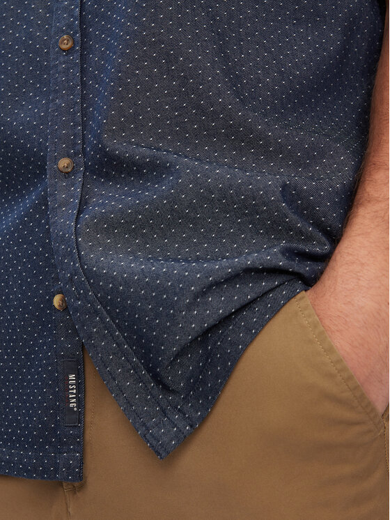 Mustang Mustang Marškiniai Darien 1014772 Mėlyna Regular Fit