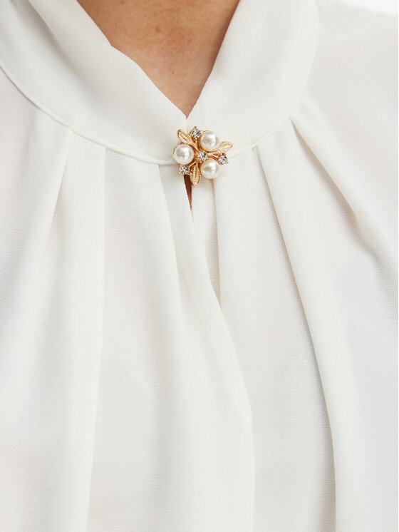 Rinascimento Rinascimento Блуза CFC0127646003 Бял Regular Fit