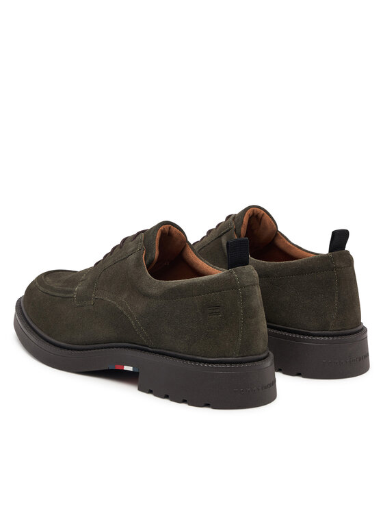 Tommy Hilfiger Tommy Hilfiger Poltopánky Corporate Casual Sde Deck Shoe FM0FM05980 Zelená