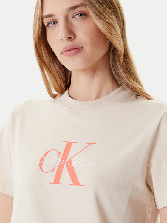 Calvin Klein Jeans Calvin Klein Jeans Póló Hero Classic LV047B865G Bézs Regular Fit