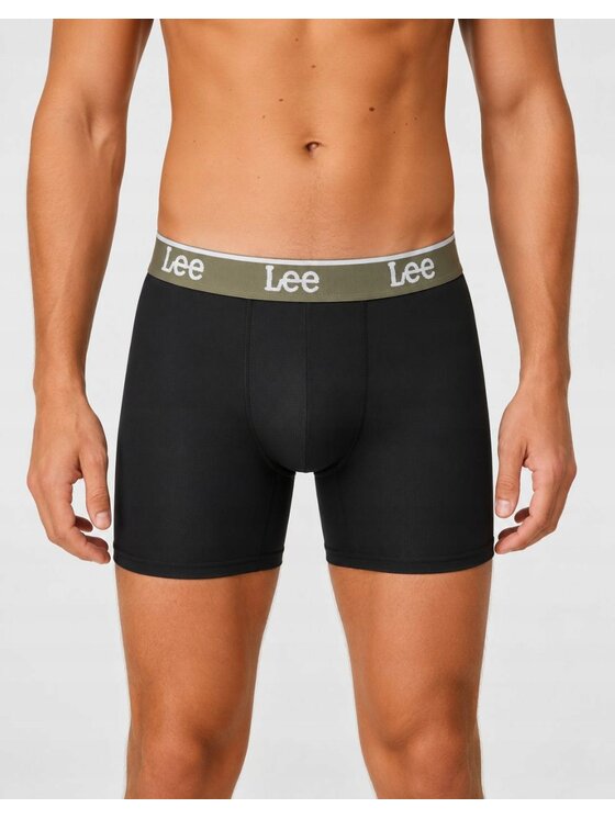 Lee Lee Bokserki Hale 3 Pack Medium Sports Trunks Czarny