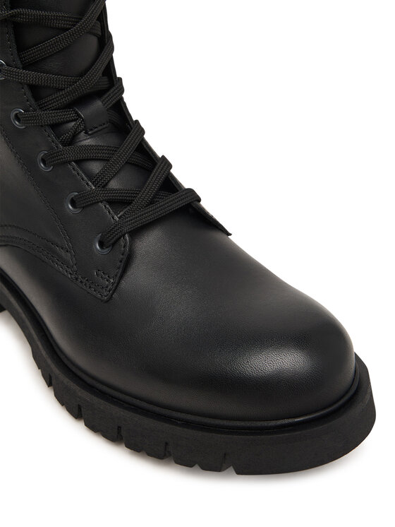Tommy Jeans Tommy Jeans Туристически oбувки Tjw Cleated Lace Up Boots EN0EN03104 Черен