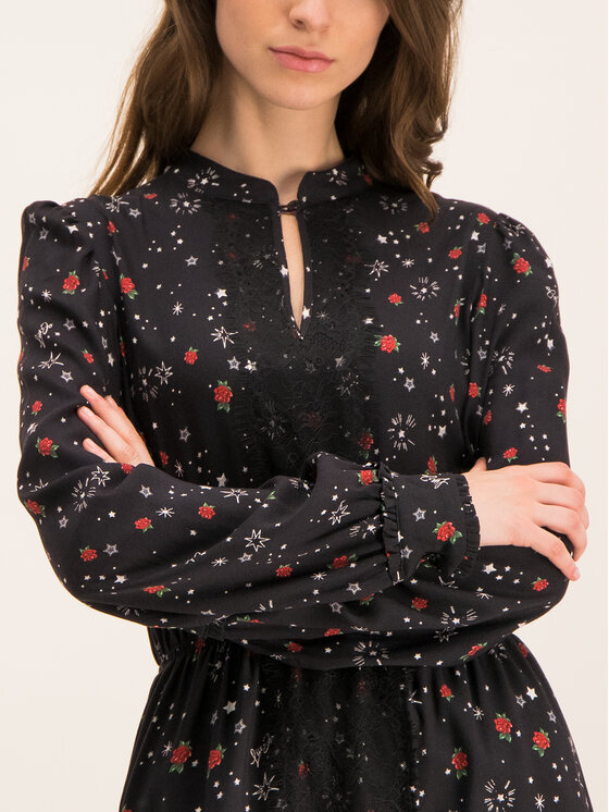 Vestito chemisier Crepe F69231 T4090 Nero Regular