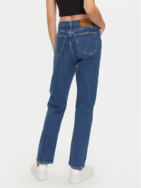 Calvin Klein Jeans Calvin Klein Jeans Jeans hlače Authentic J20J224006 Mornarsko modra Straight Fit