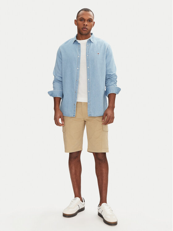 Tommy Jeans Tommy Jeans cămașă de blugi DM0DM21146 Albastru Regular Fit