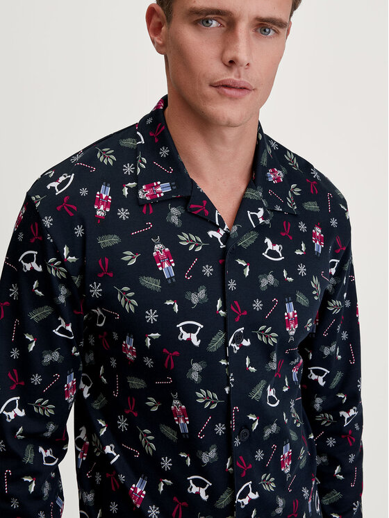 Calida Calida Piżama 41784 Granatowy Regular Fit