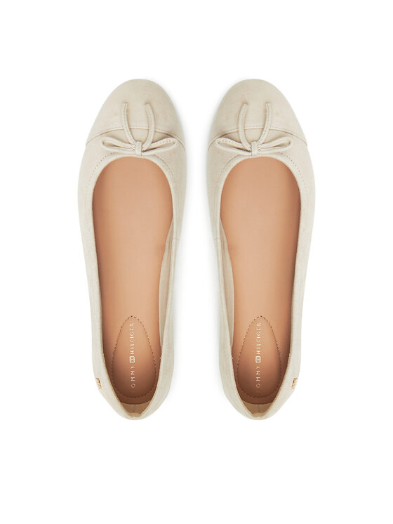 Tommy Hilfiger Tommy Hilfiger Балеринки Toe Cap Suede Ballerina FW0FW08909 Бежов