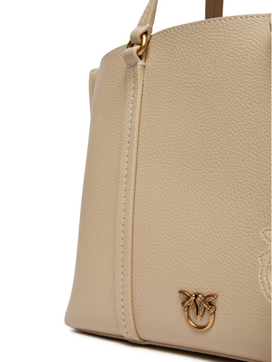 PINKO Pinko Ročna torba Carrie Shopper Classic AI 24-25 PLTT 102833 A1LF Bež