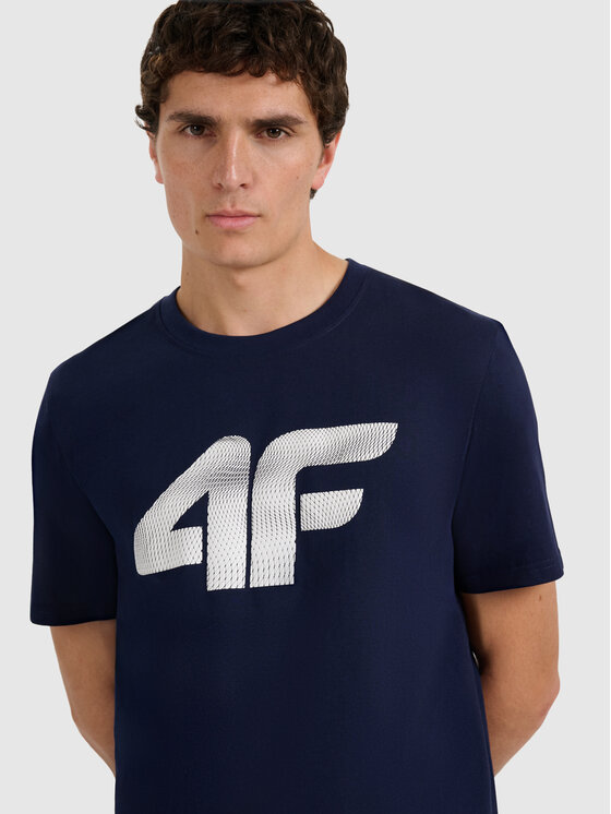 4F 4F T-Shirt NOS Granatowy Regular Fit