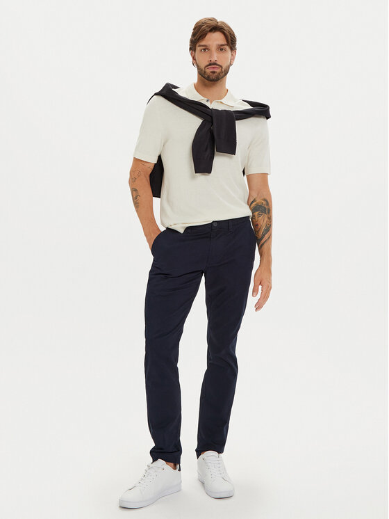 s.Oliver s.Oliver Pantaloni din material 2150222 Bleumarin Regular Fit