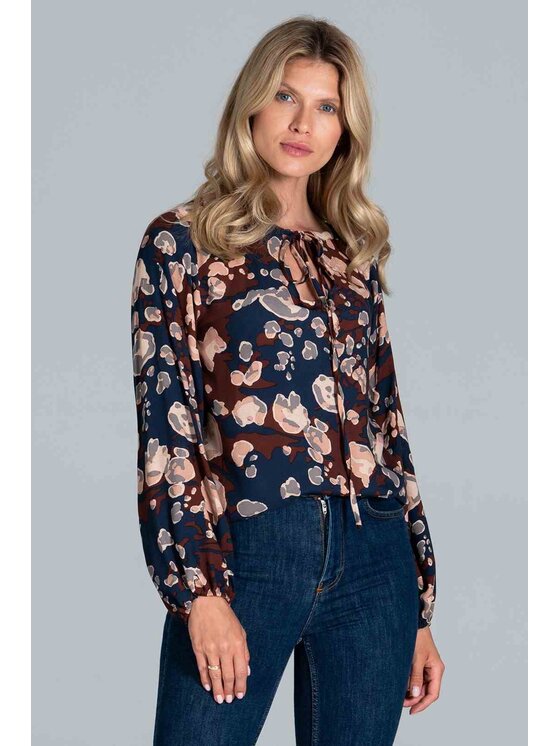 FIGL FIGL Bluzka M818 Kolorowy Regular Fit
