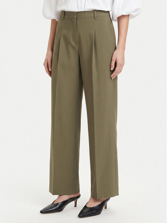 BOSS BOSS Pantaloni di tessuto Tiana17 50564491 Verde Relaxed Fit