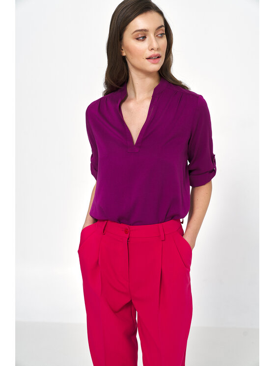 NIFE NIFE Halenka B184 Fialová Regular Fit