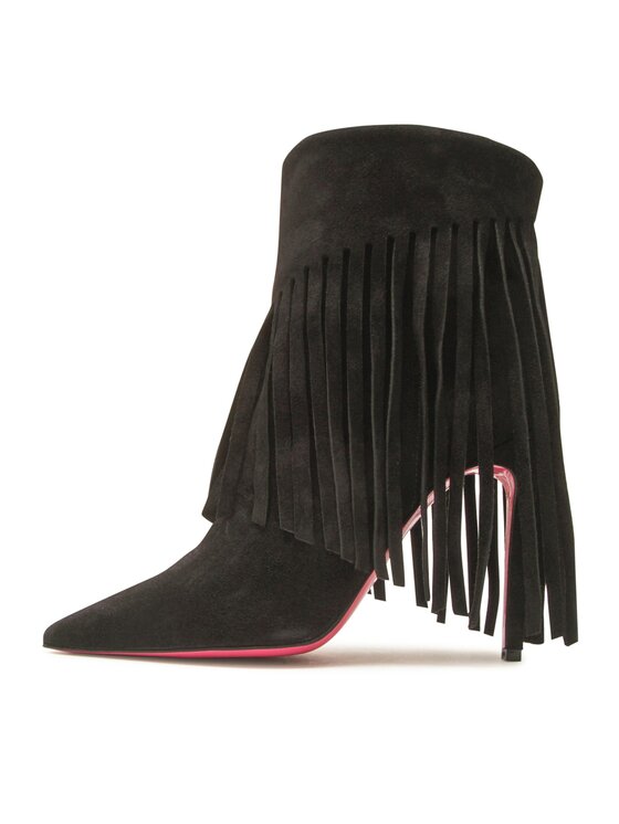 PINKO PINKO Καουμπόικες Μπότες & Μποτάκια Olympe Tronchetto PE 23 BKJS1 100573 A0N8 Μαύρο