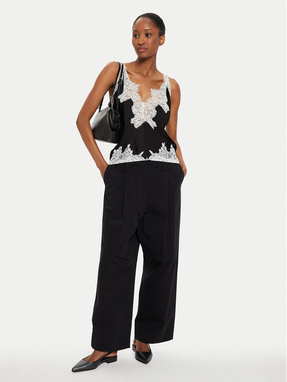 Herskind Herskind Hlače iz tkanine Carl 5297150 Rjava Relaxed Fit