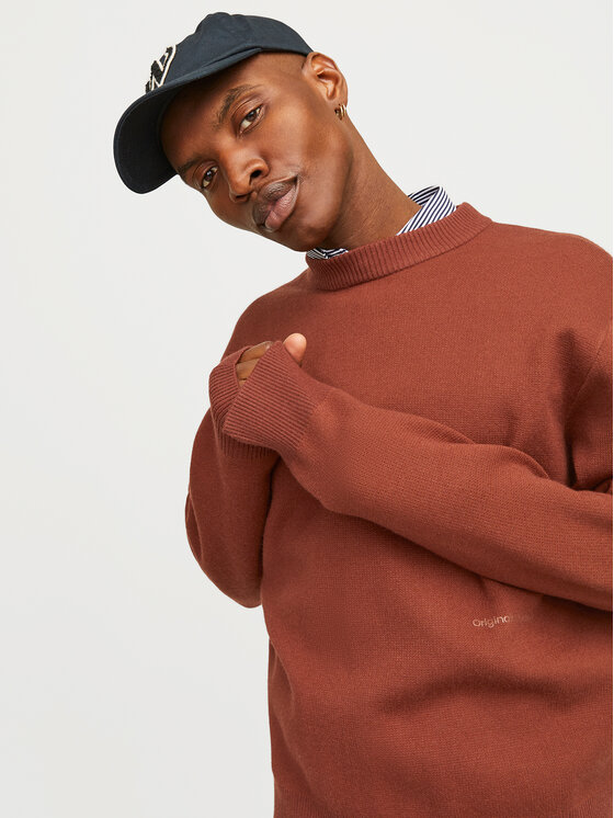 Jack&Jones Jack&Jones Pulover Vesterbro 12261852 Rjava Loose Fit