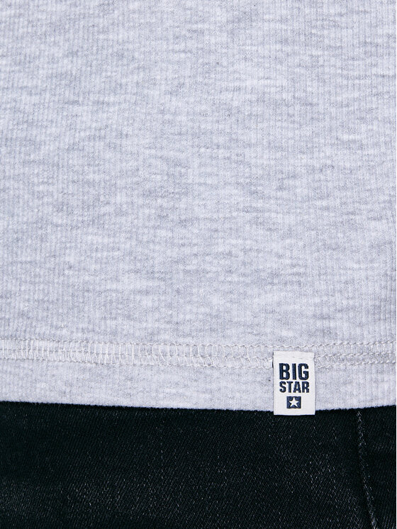 BIG STAR BIG STAR T-Shirt BASICAG Szary Slim Fit