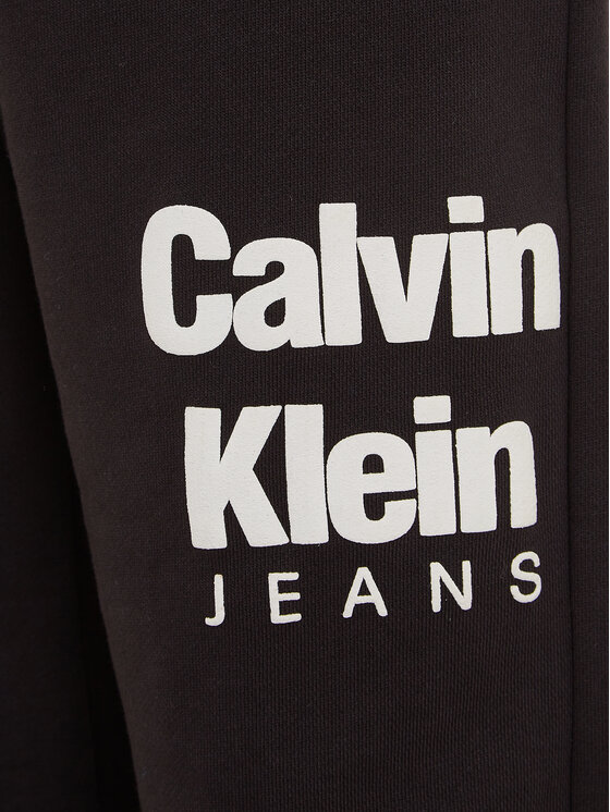 Calvin Klein Jeans Calvin Klein Jeans Παντελόνι φόρμας IB0IB01816 Μαύρο Regular Fit
